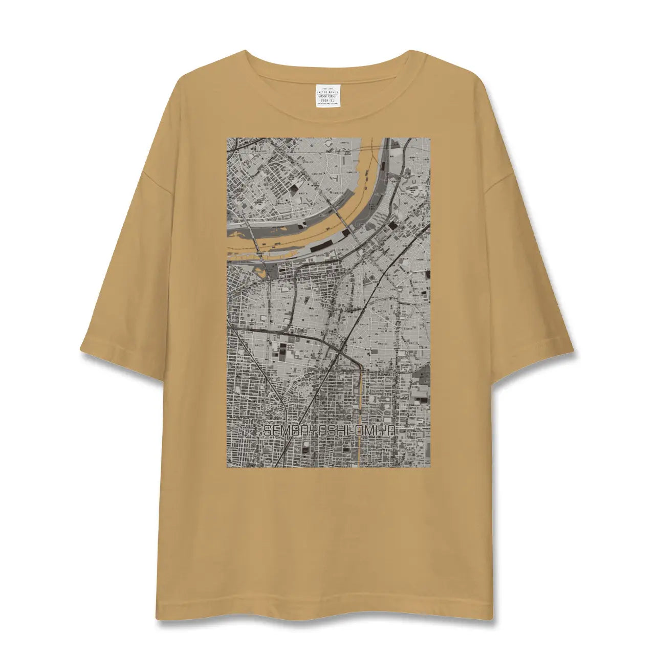 【千林大宮(大阪府)】地図柄ビッグシルエットTシャツ