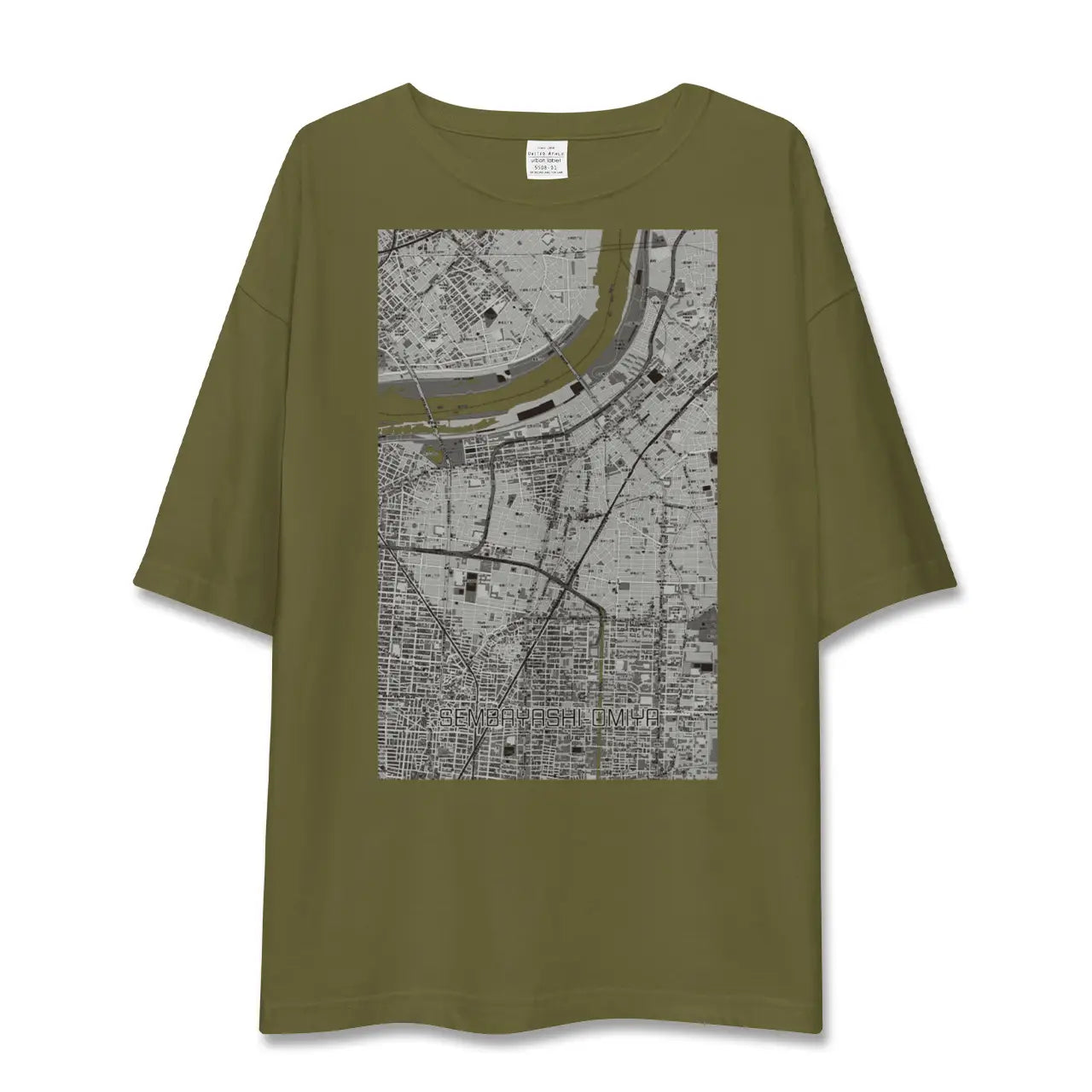 【千林大宮(大阪府)】地図柄ビッグシルエットTシャツ