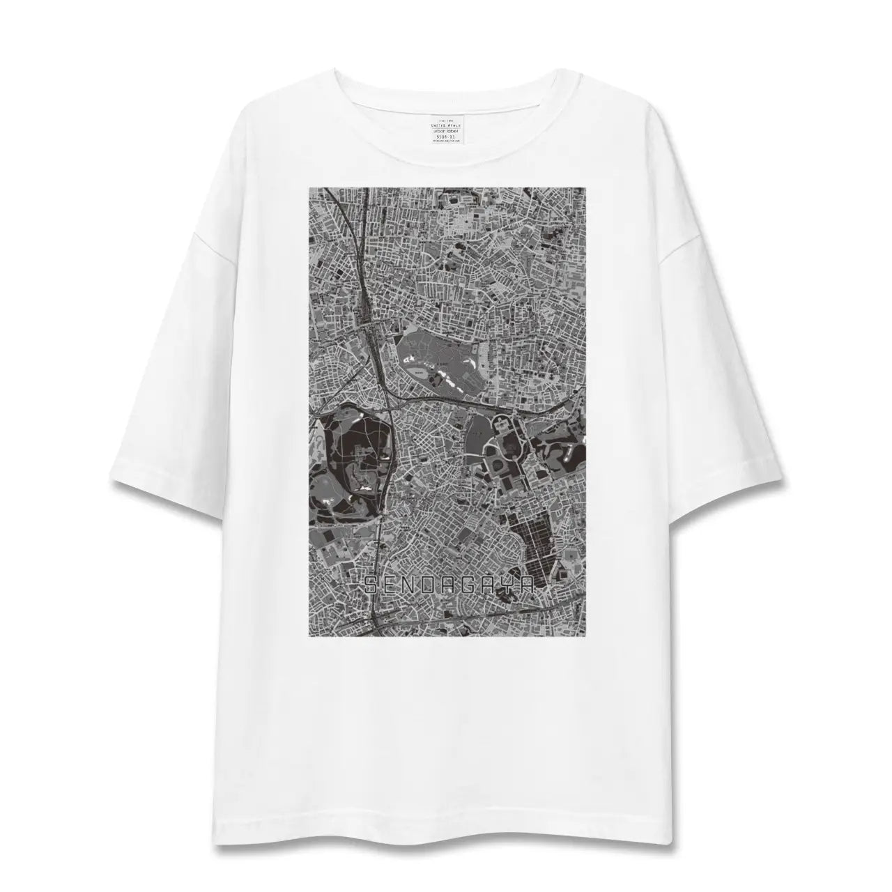 【千駄ケ谷(東京都)】地図柄ビッグシルエットTシャツ