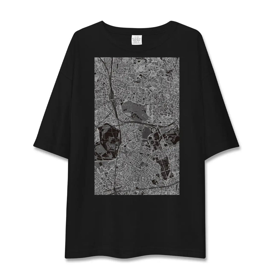 【千駄ケ谷(東京都)】地図柄ビッグシルエットTシャツ