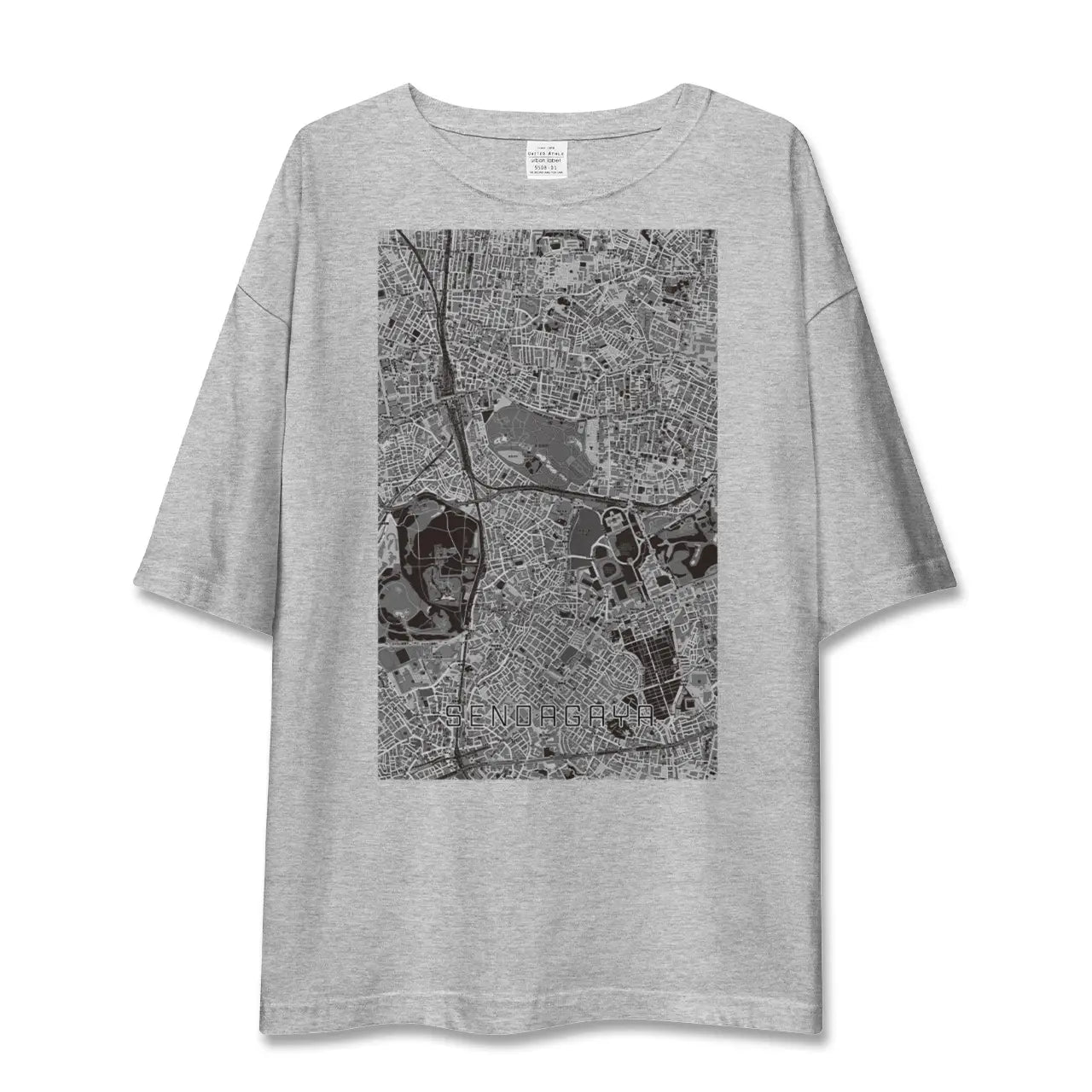 【千駄ケ谷(東京都)】地図柄ビッグシルエットTシャツ