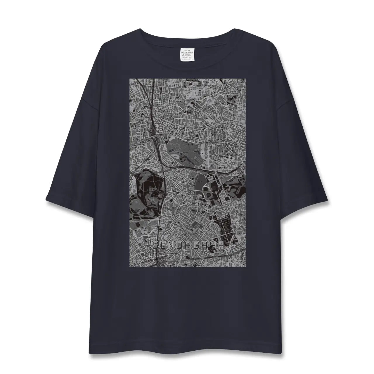 【千駄ケ谷(東京都)】地図柄ビッグシルエットTシャツ