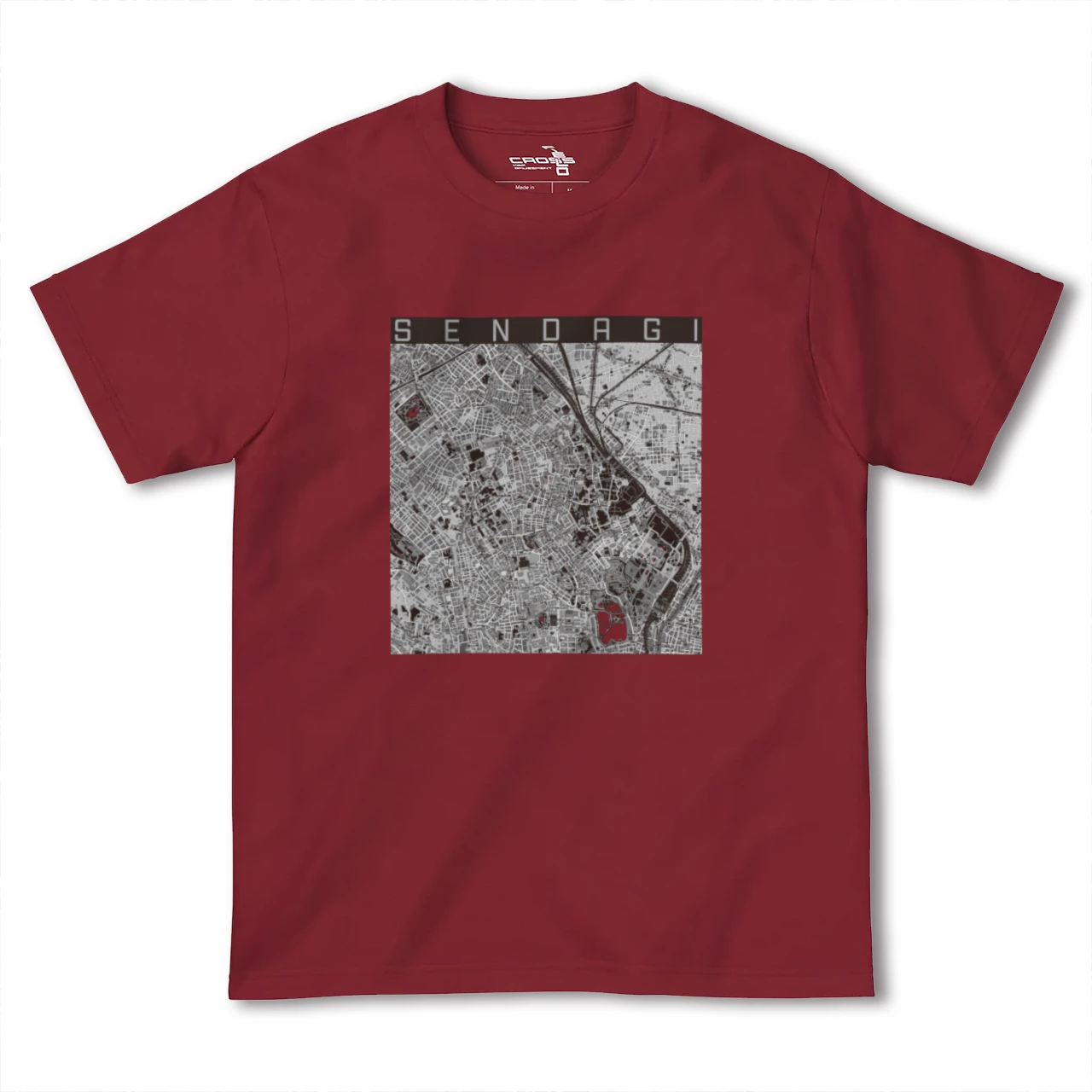 【千駄木(東京都)】地図柄ヘビーウェイトTシャツ