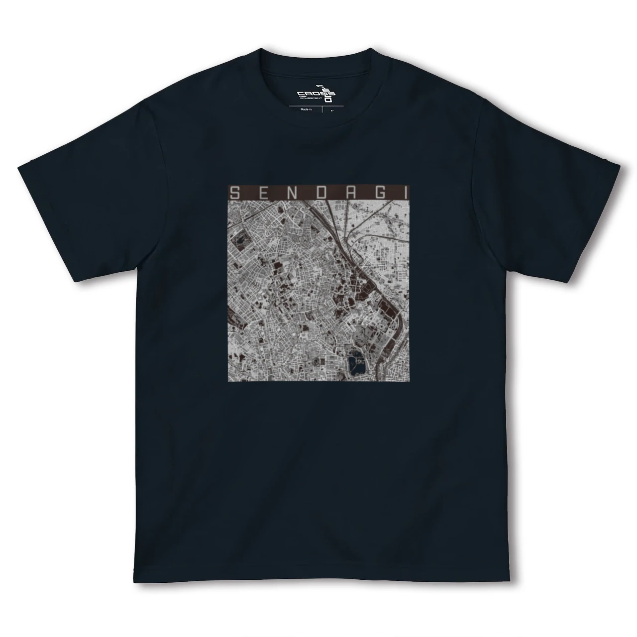【千駄木(東京都)】地図柄ヘビーウェイトTシャツ