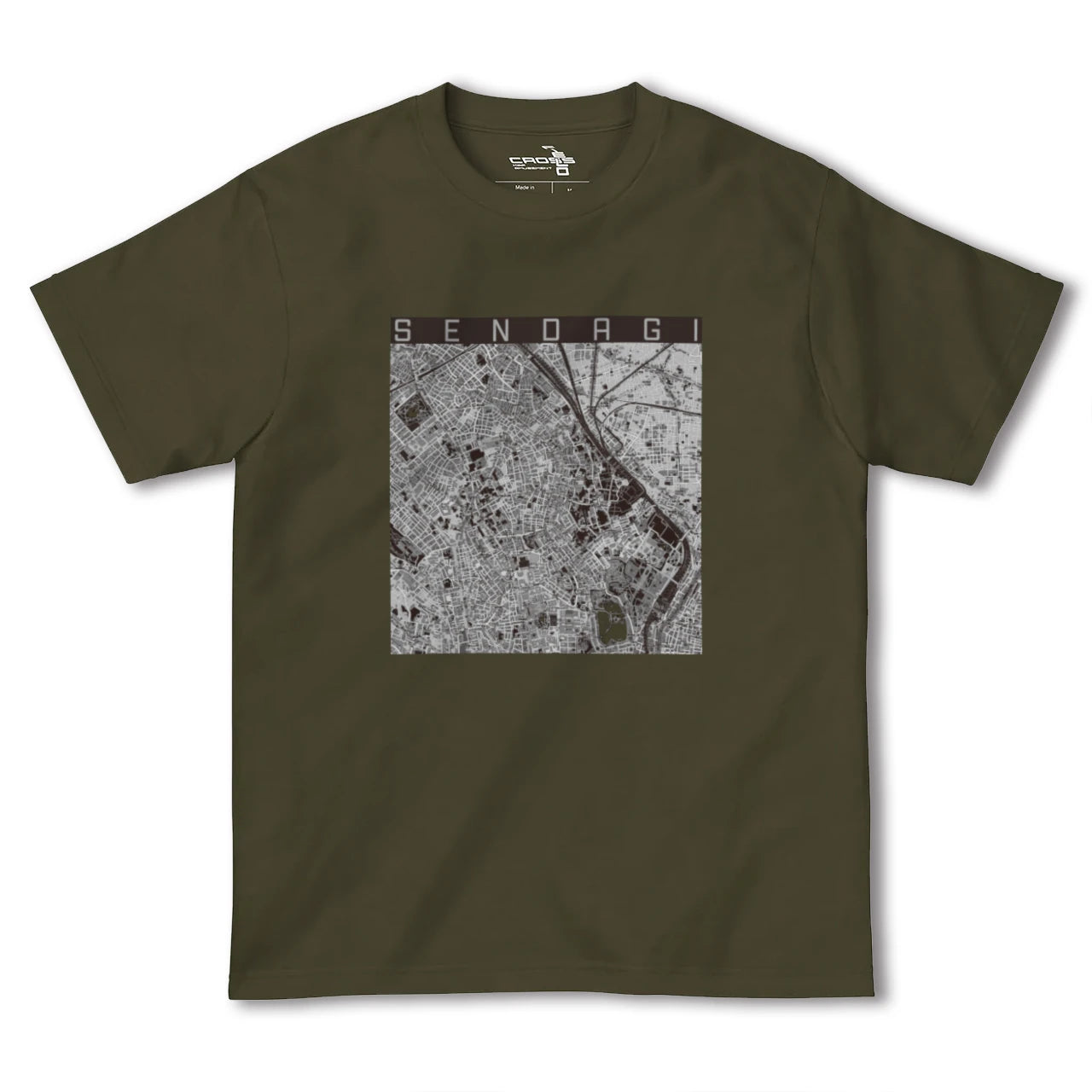 【千駄木(東京都)】地図柄ヘビーウェイトTシャツ