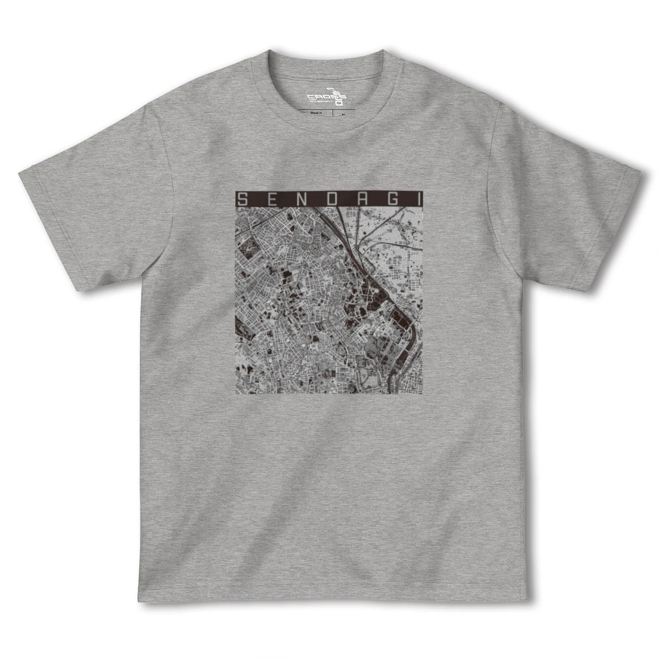 【千駄木(東京都)】地図柄ヘビーウェイトTシャツ