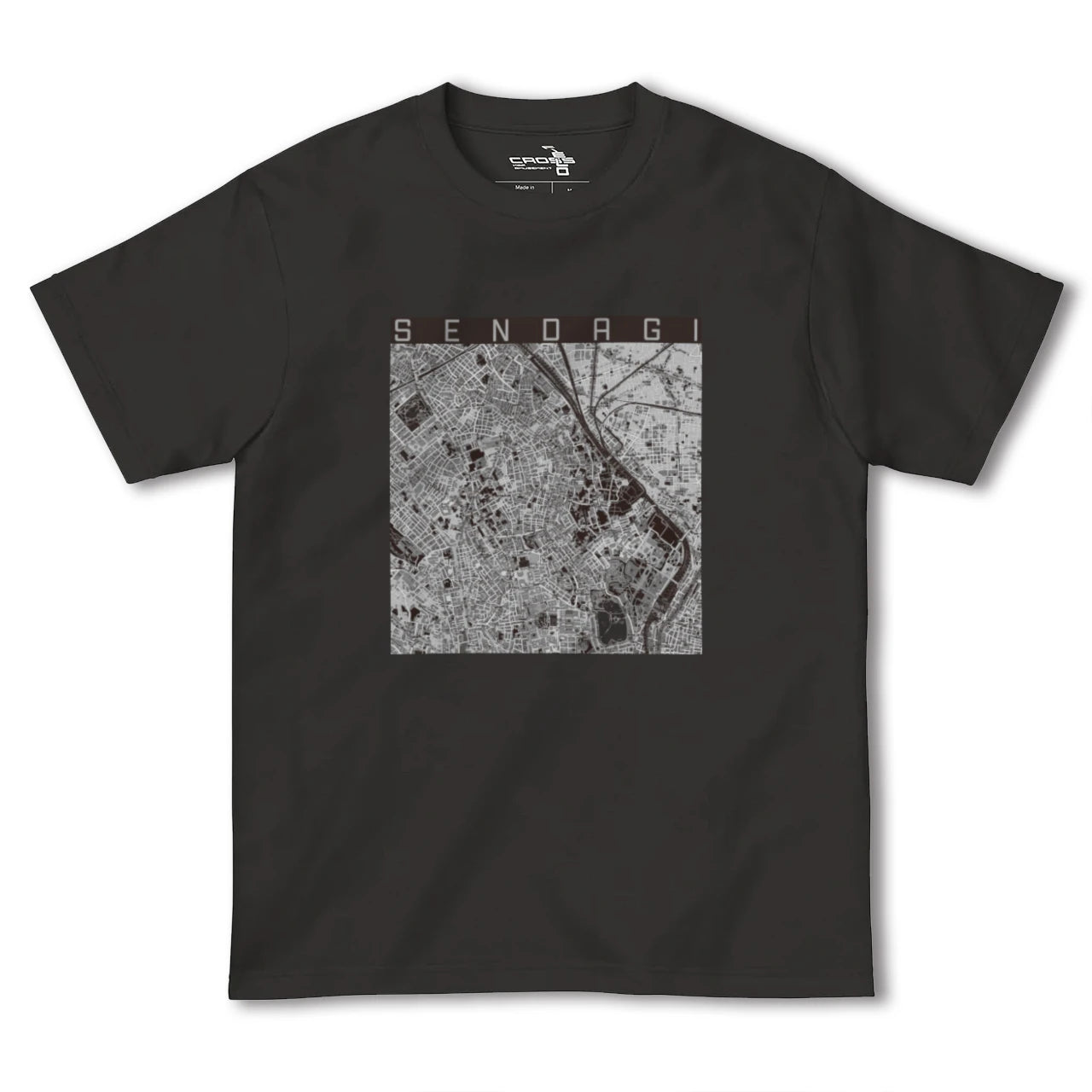 【千駄木(東京都)】地図柄ヘビーウェイトTシャツ