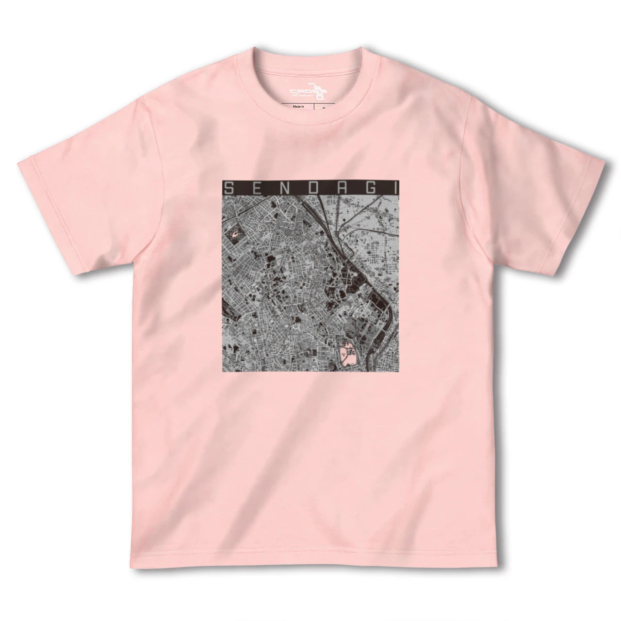 【千駄木(東京都)】地図柄ヘビーウェイトTシャツ