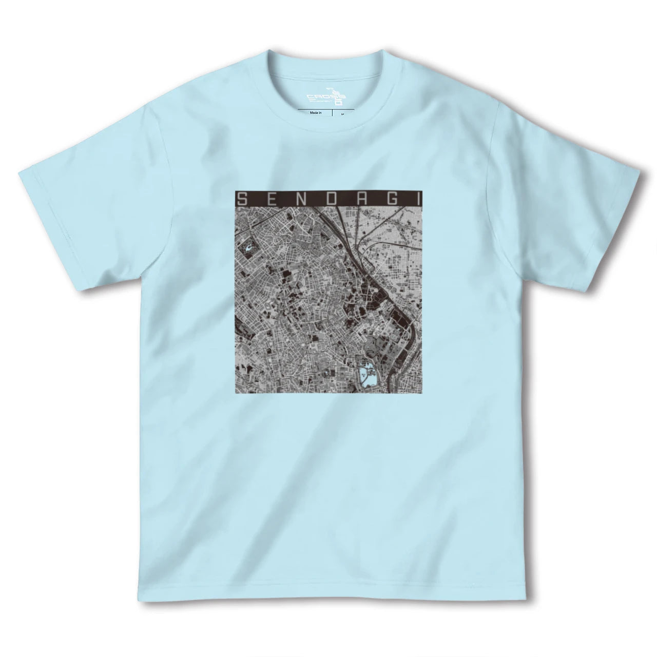 【千駄木(東京都)】地図柄ヘビーウェイトTシャツ