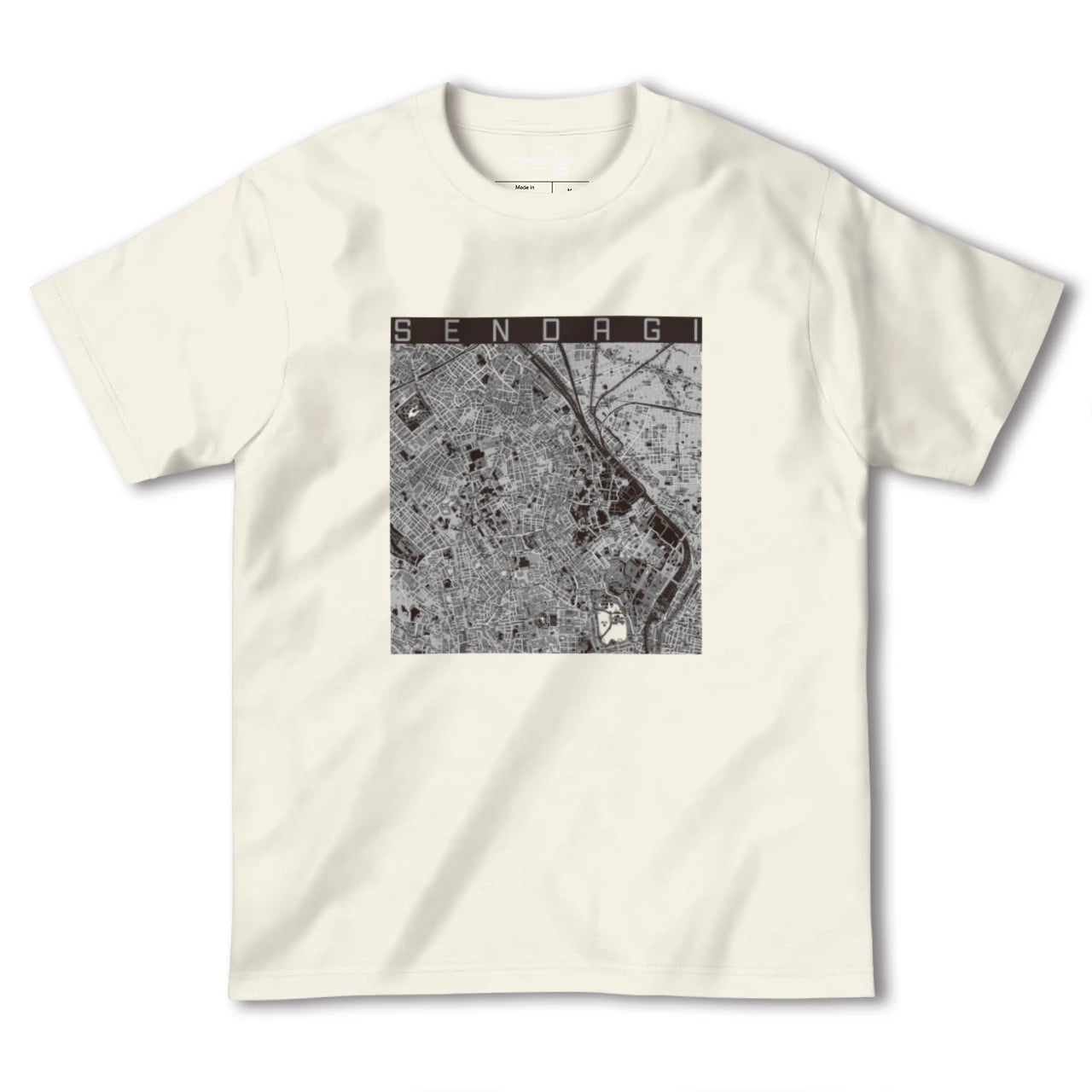 【千駄木(東京都)】地図柄ヘビーウェイトTシャツ