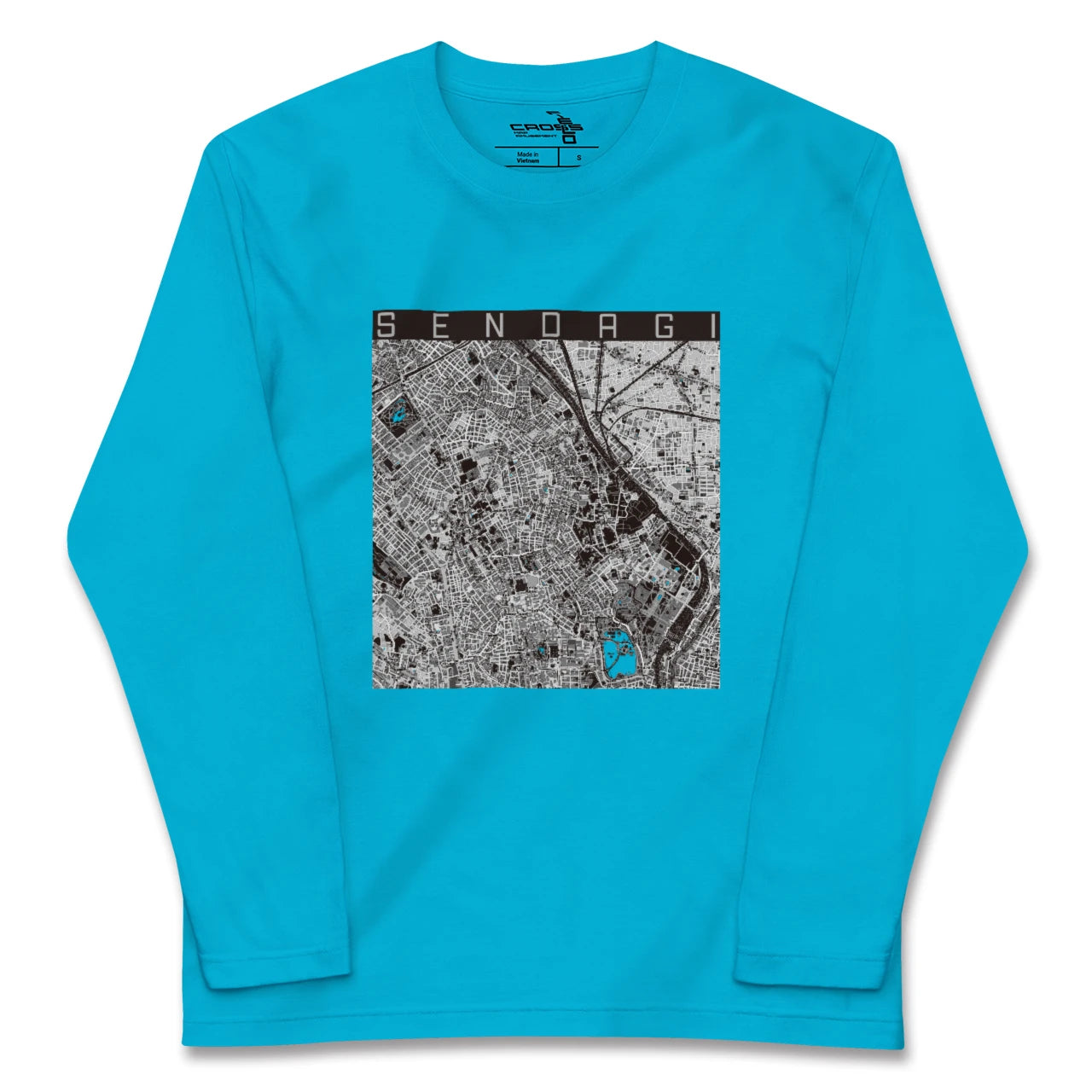 【千駄木(東京都)】地図柄ロングスリーブTシャツ
