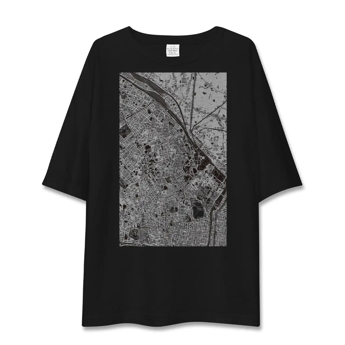 【千駄木(東京都)】地図柄ビッグシルエットTシャツ
