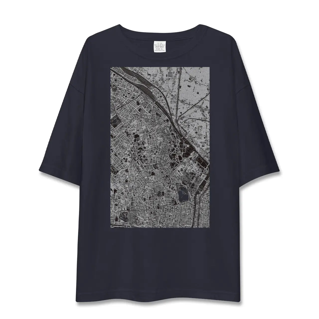 【千駄木(東京都)】地図柄ビッグシルエットTシャツ
