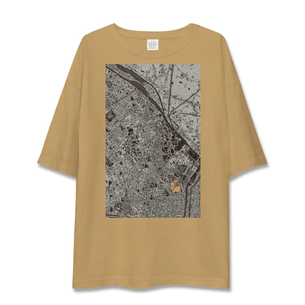 【千駄木(東京都)】地図柄ビッグシルエットTシャツ
