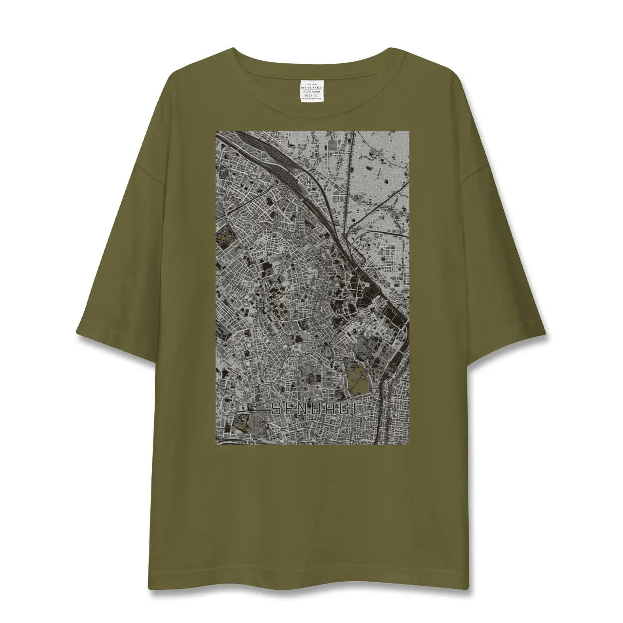 【千駄木(東京都)】地図柄ビッグシルエットTシャツ