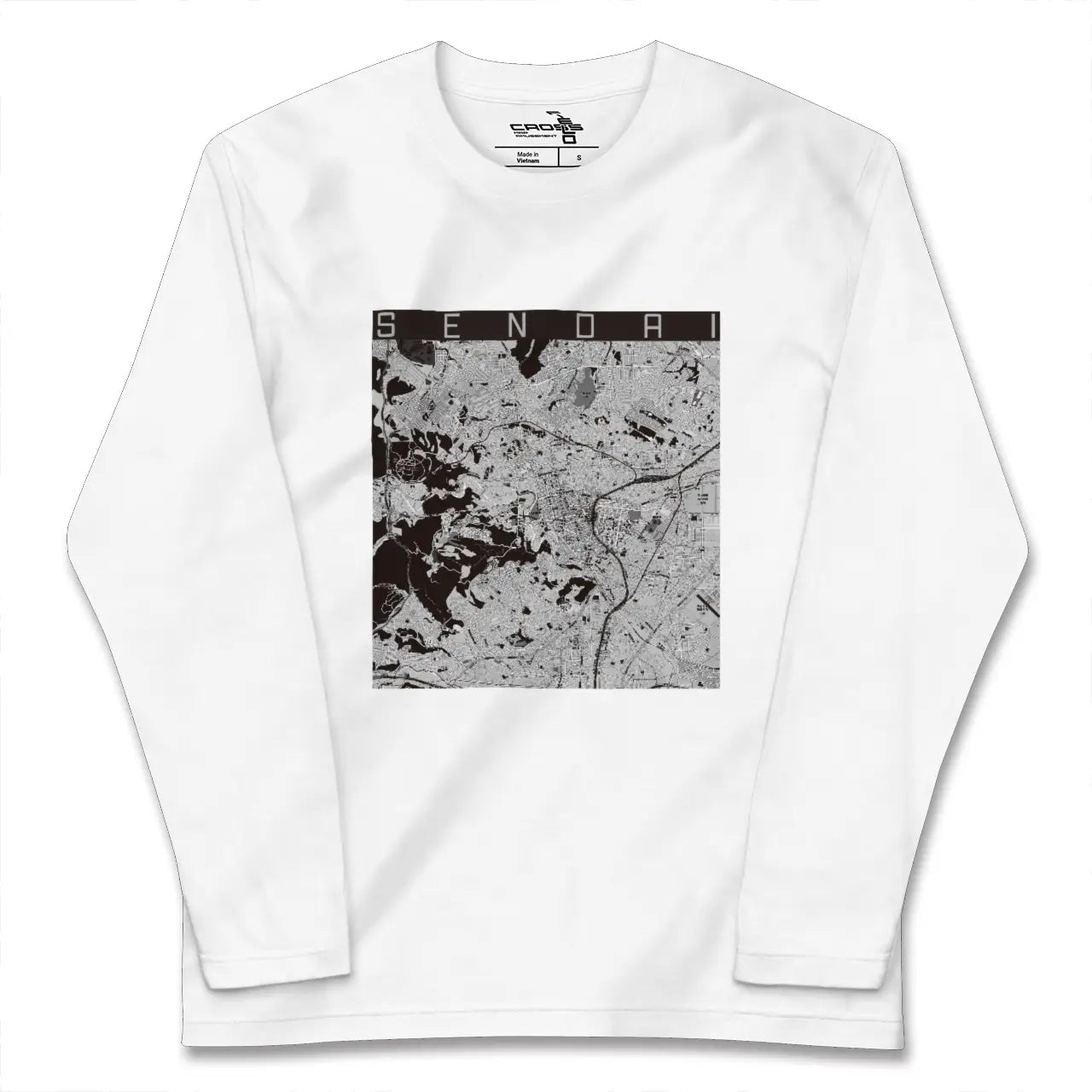 【仙台(宮城県)】地図柄ロングスリーブTシャツ
