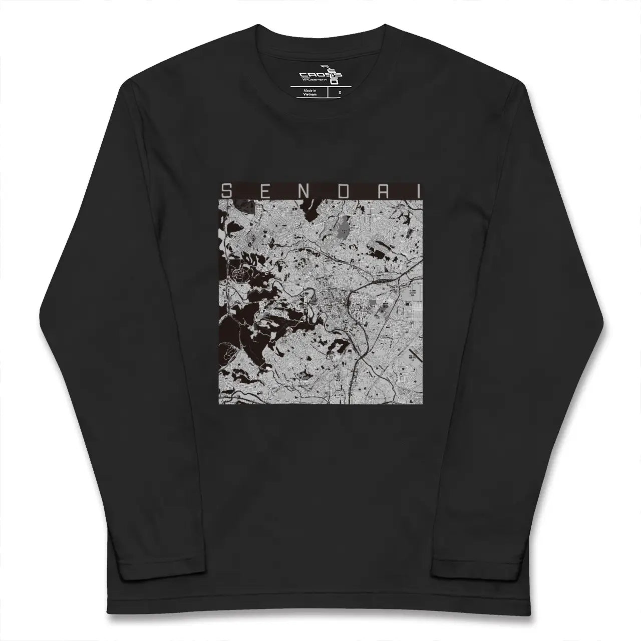 【仙台(宮城県)】地図柄ロングスリーブTシャツ