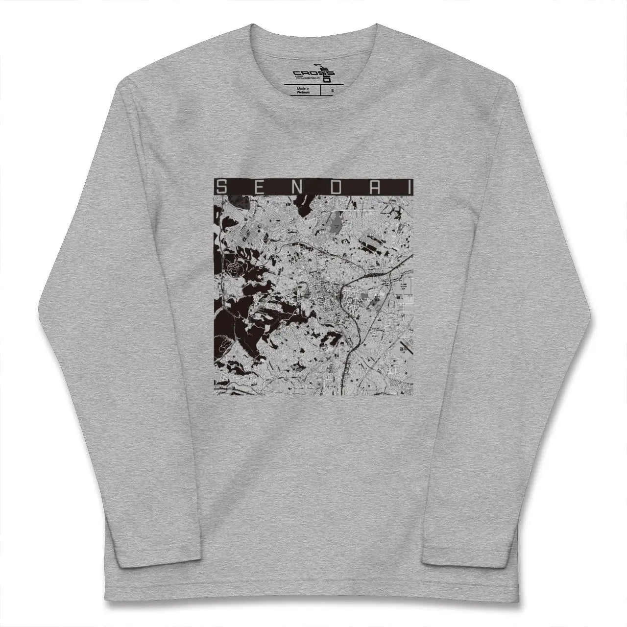 【仙台(宮城県)】地図柄ロングスリーブTシャツ