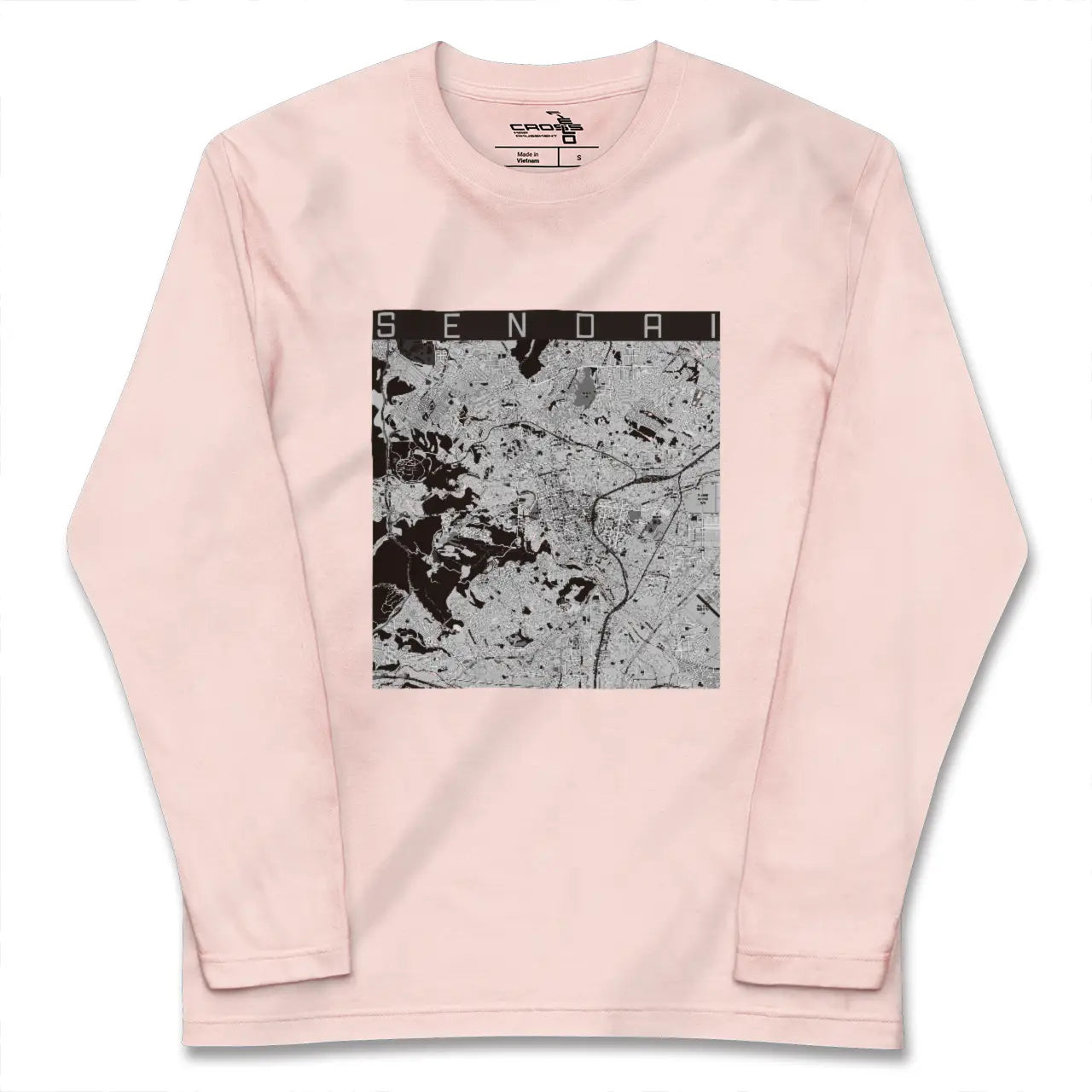 【仙台(宮城県)】地図柄ロングスリーブTシャツ