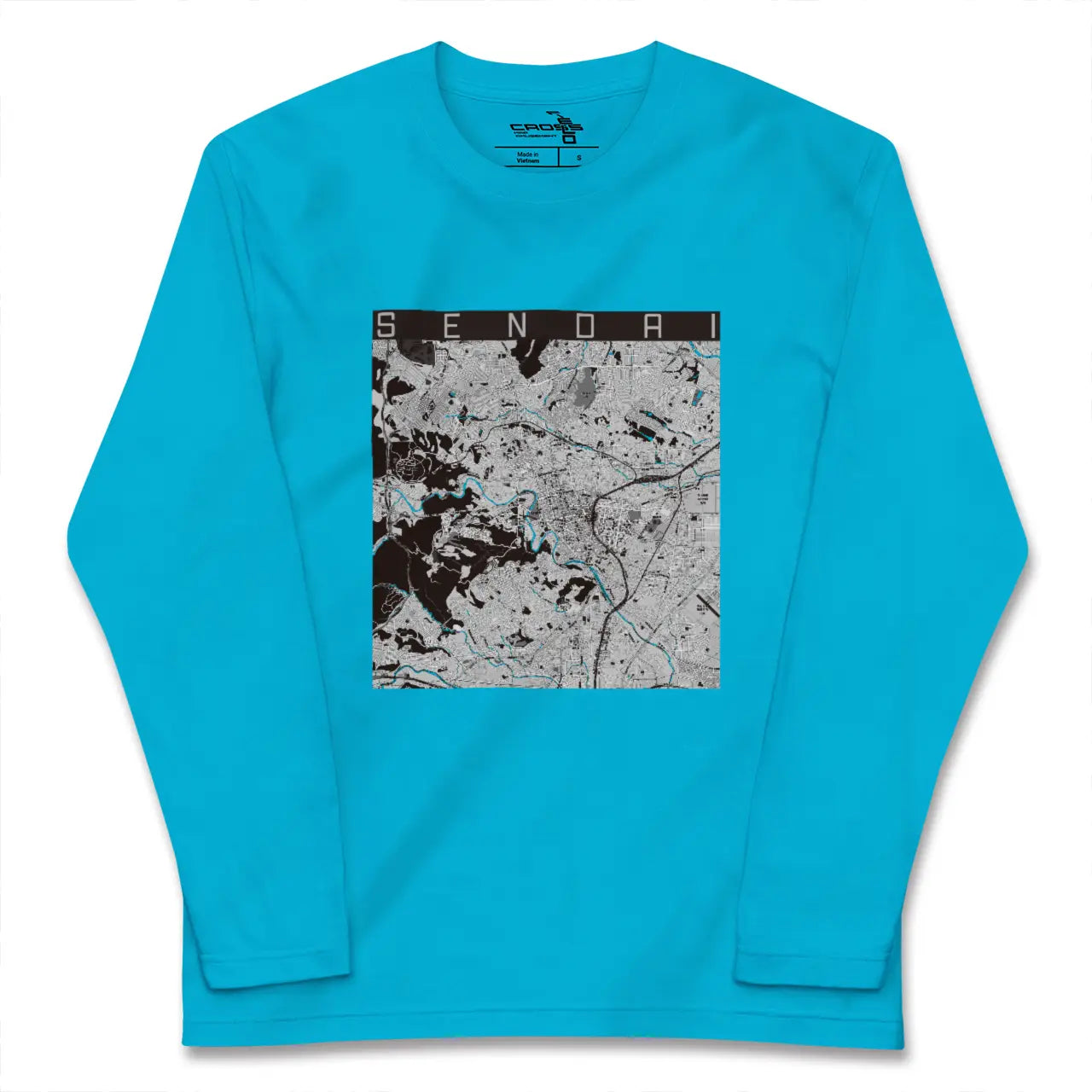 【仙台(宮城県)】地図柄ロングスリーブTシャツ