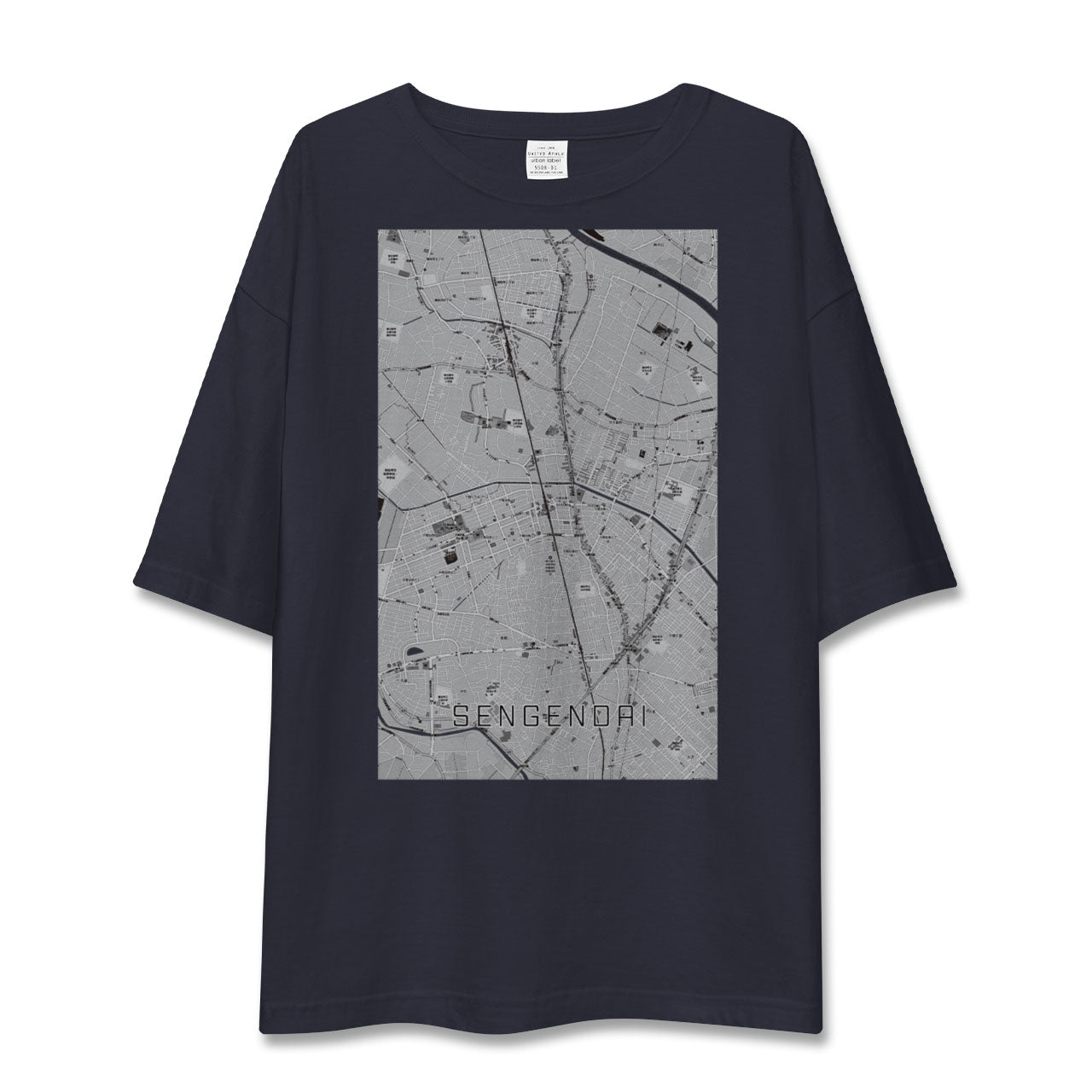 【せんげん台(埼玉県)】地図柄ビッグシルエットTシャツ