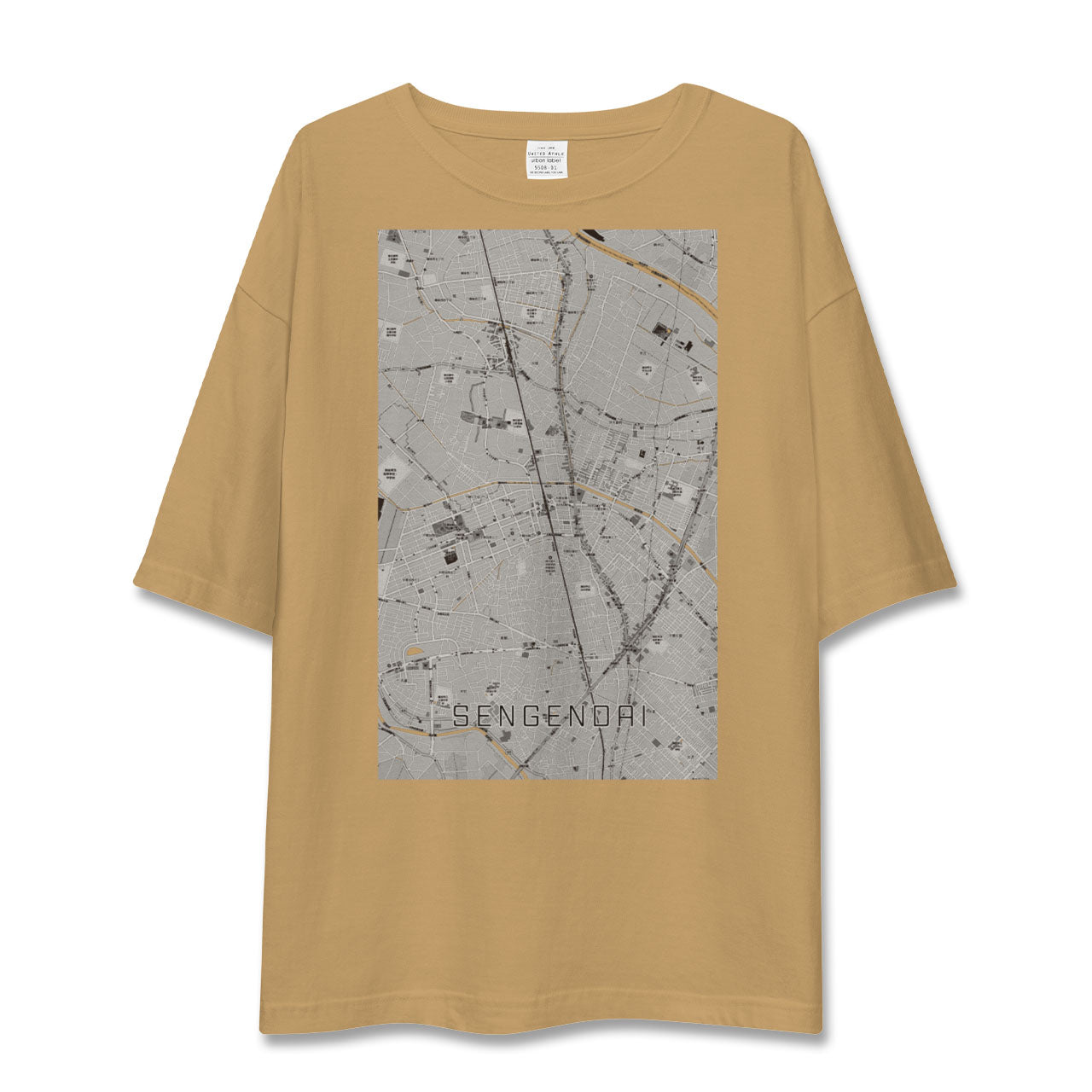 【せんげん台(埼玉県)】地図柄ビッグシルエットTシャツ