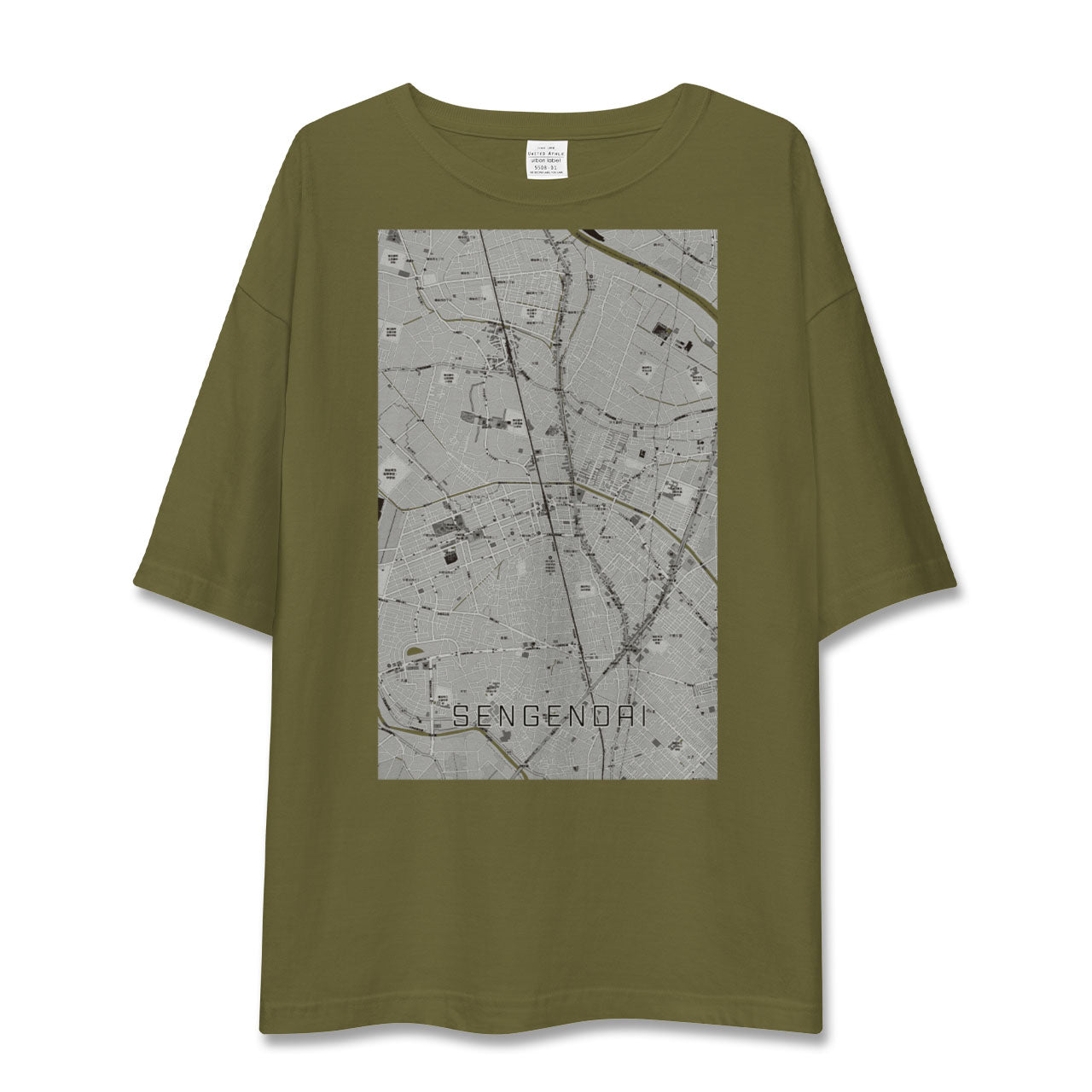 【せんげん台(埼玉県)】地図柄ビッグシルエットTシャツ