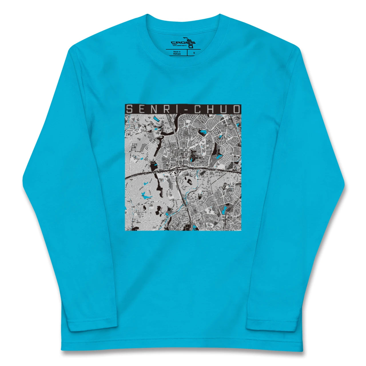 【千里中央(大阪府)】地図柄ロングスリーブTシャツ
