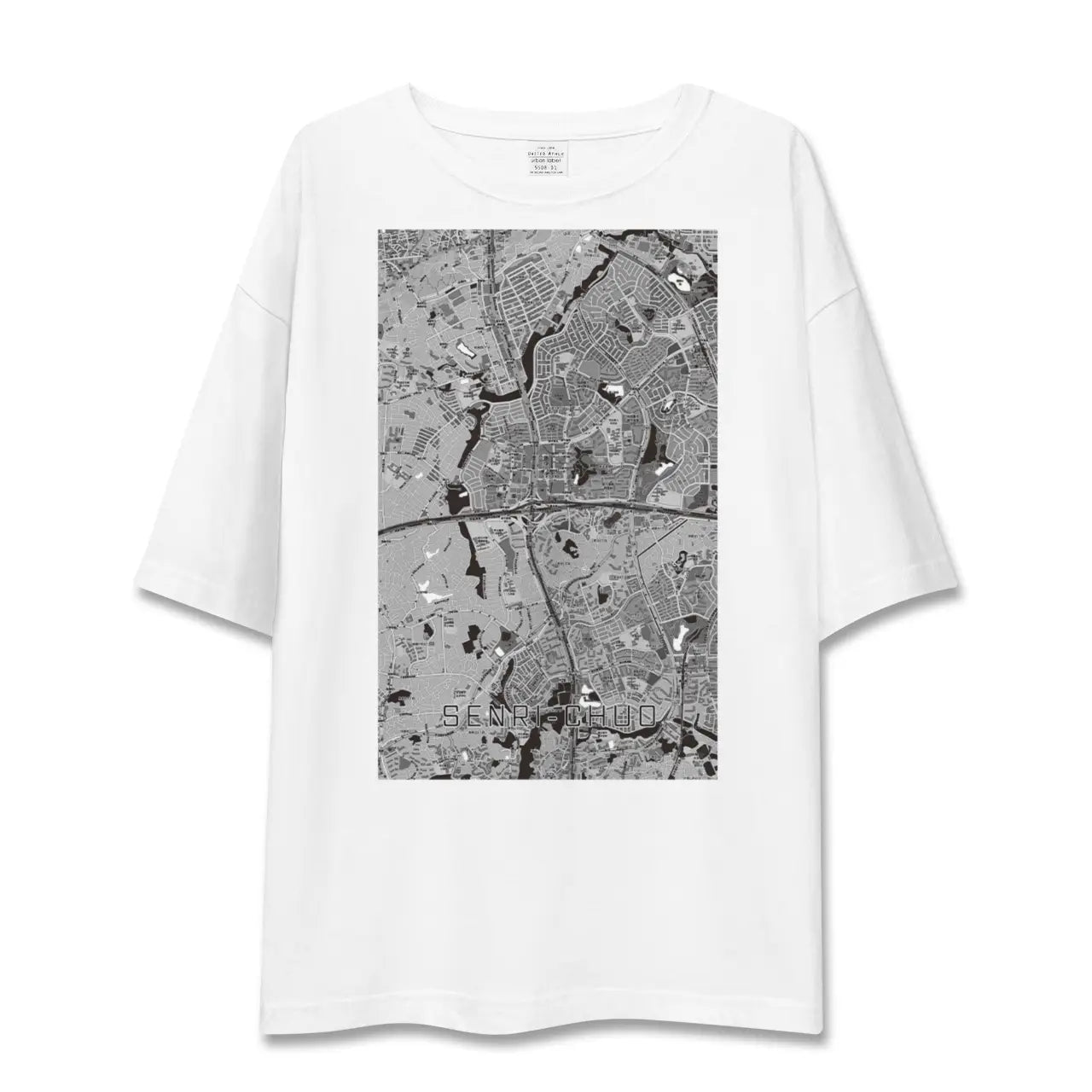 【千里中央(大阪府)】地図柄ビッグシルエットTシャツ