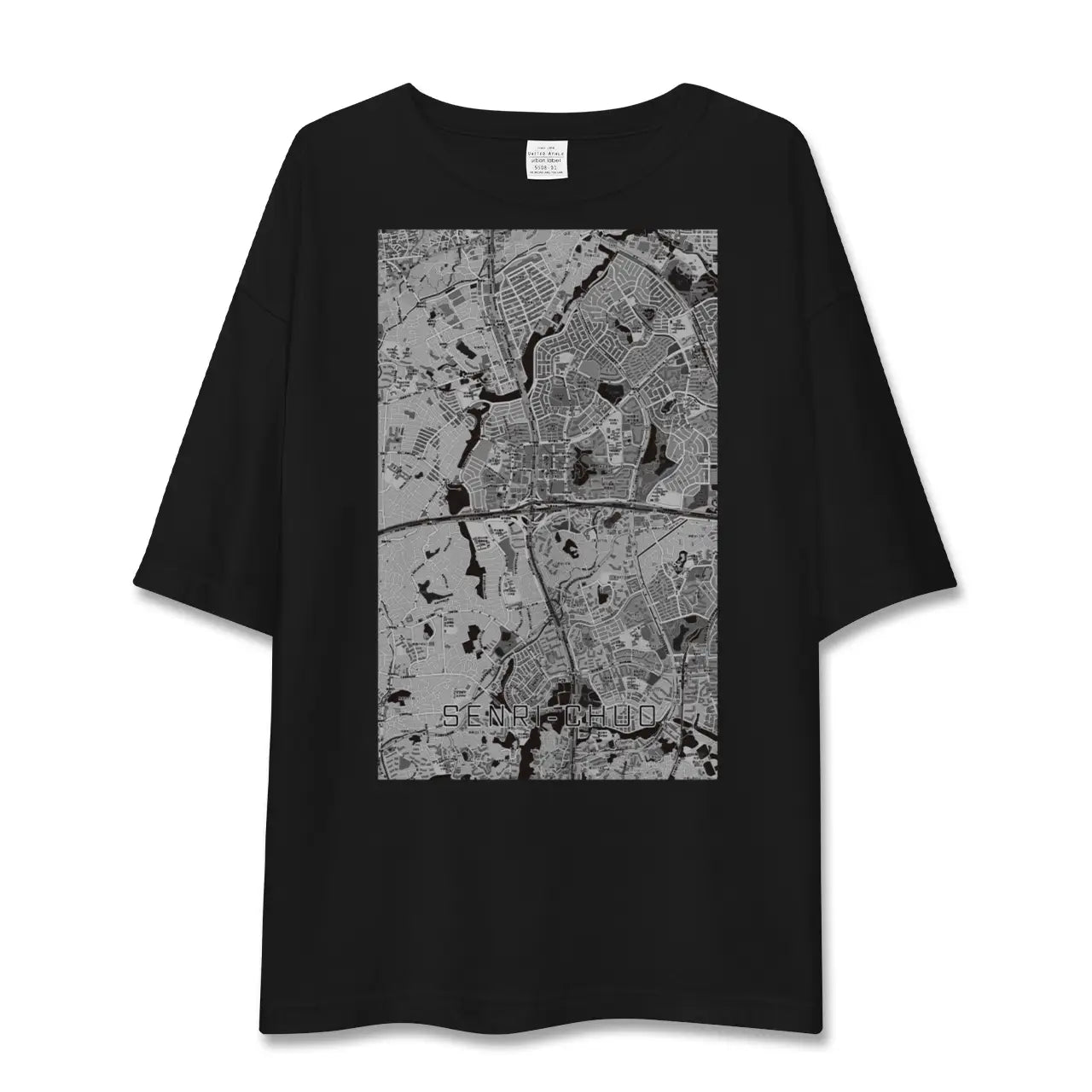 【千里中央(大阪府)】地図柄ビッグシルエットTシャツ