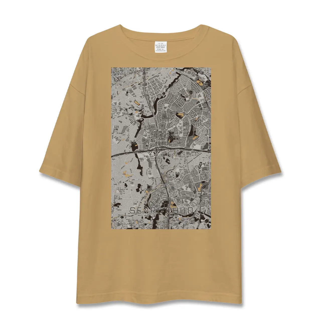 【千里中央(大阪府)】地図柄ビッグシルエットTシャツ