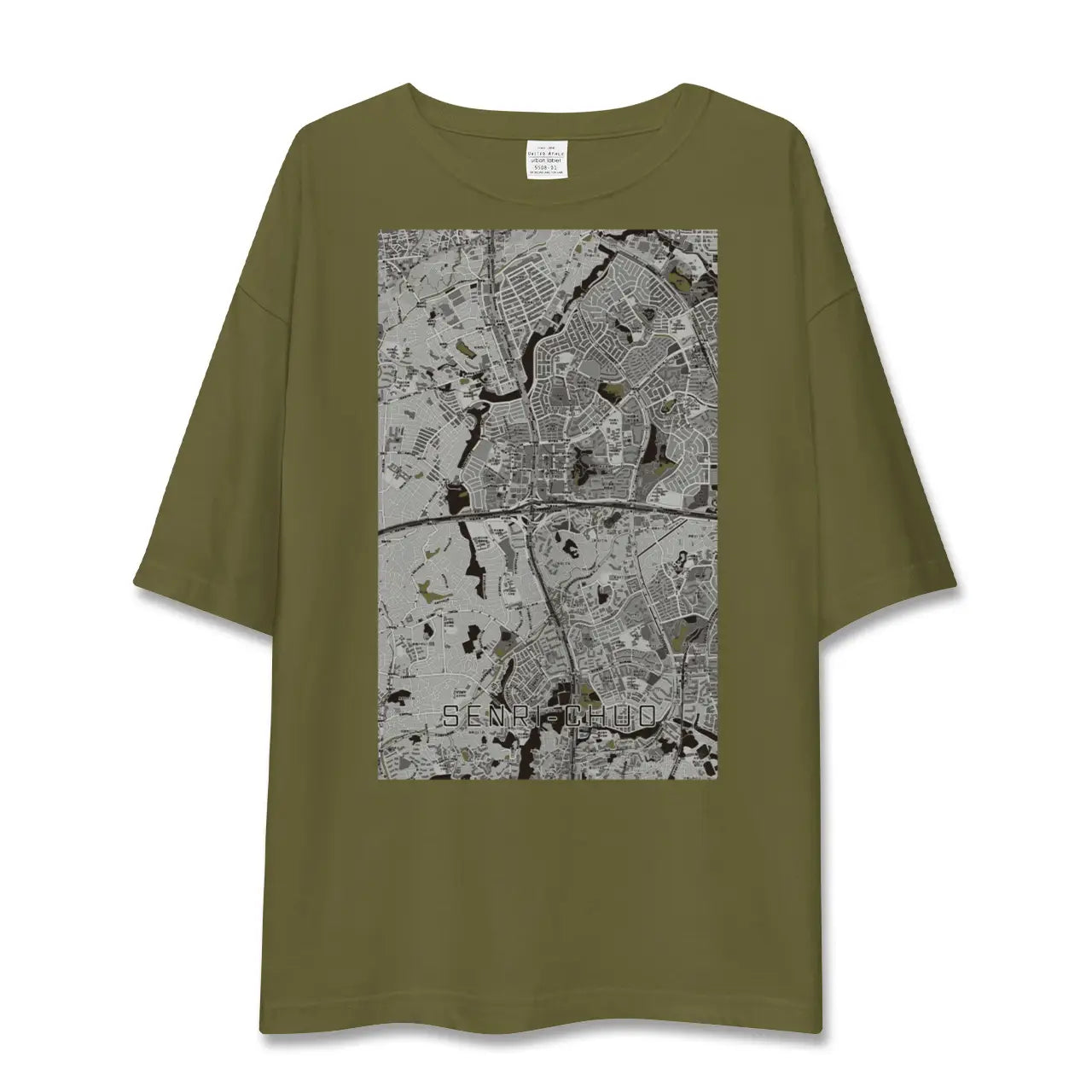 【千里中央(大阪府)】地図柄ビッグシルエットTシャツ