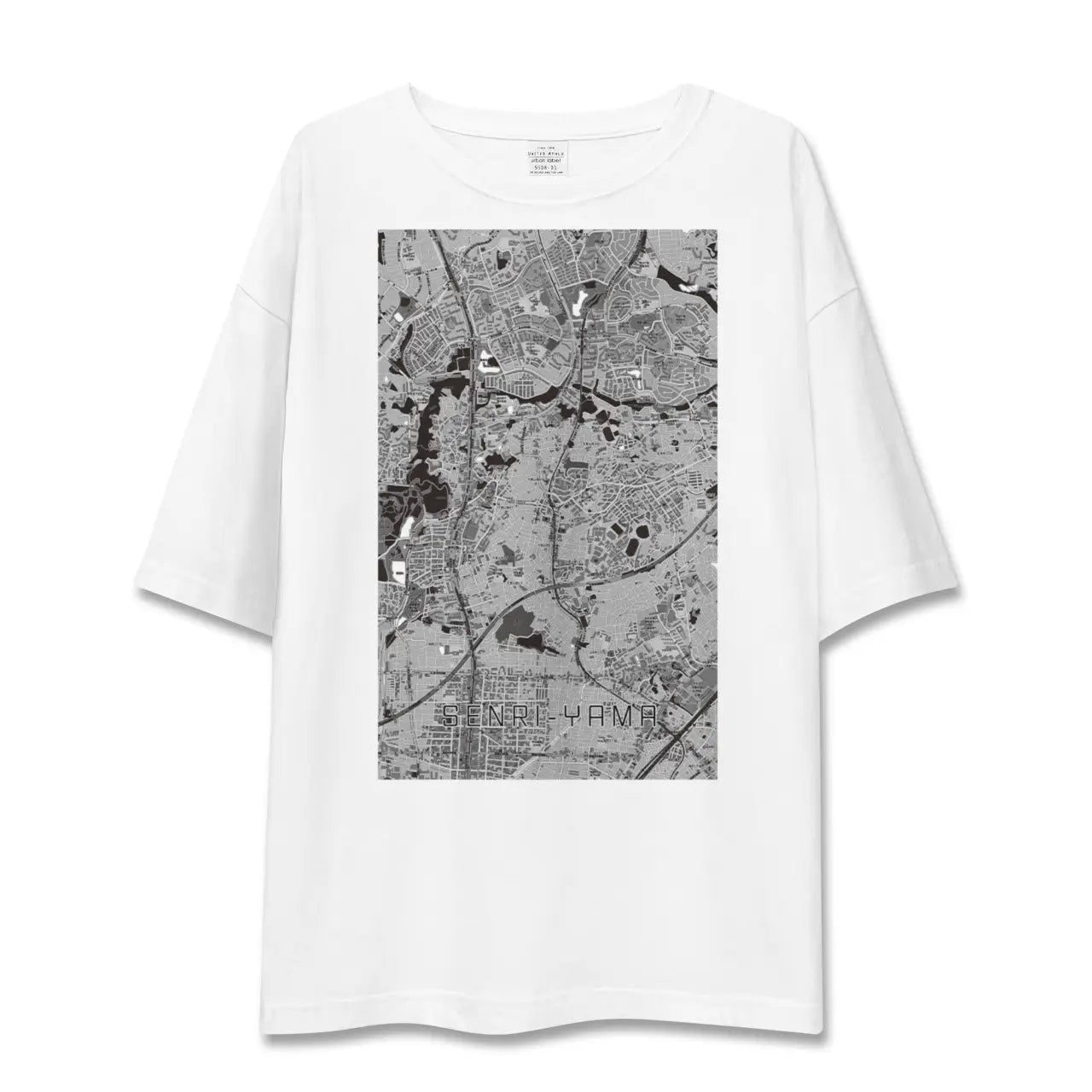 【千里山(大阪府)】地図柄ビッグシルエットTシャツ