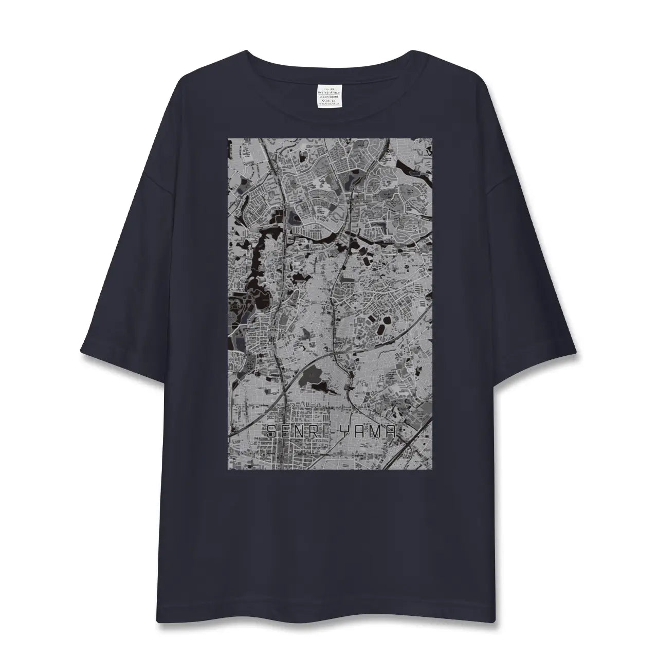 【千里山(大阪府)】地図柄ビッグシルエットTシャツ