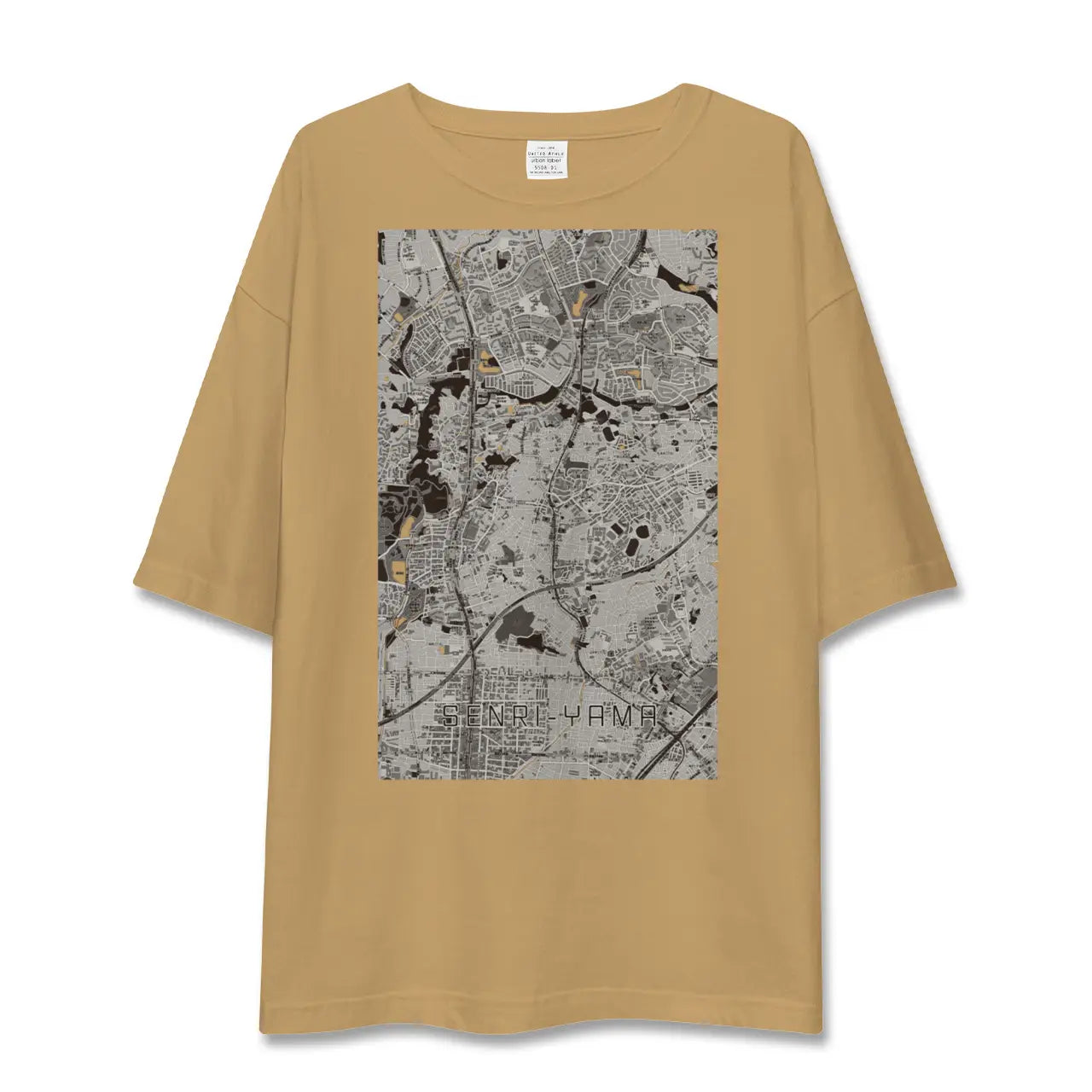 【千里山(大阪府)】地図柄ビッグシルエットTシャツ