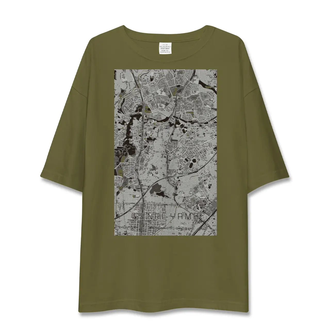 【千里山(大阪府)】地図柄ビッグシルエットTシャツ