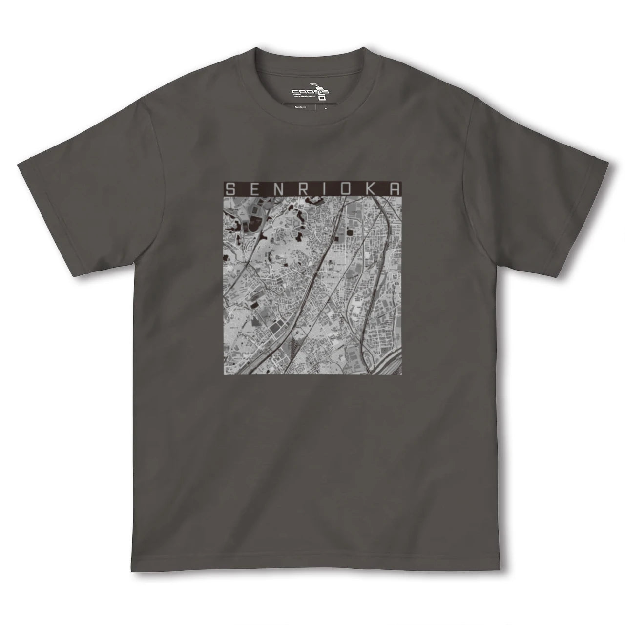 【千里丘(大阪府)】地図柄ヘビーウェイトTシャツ