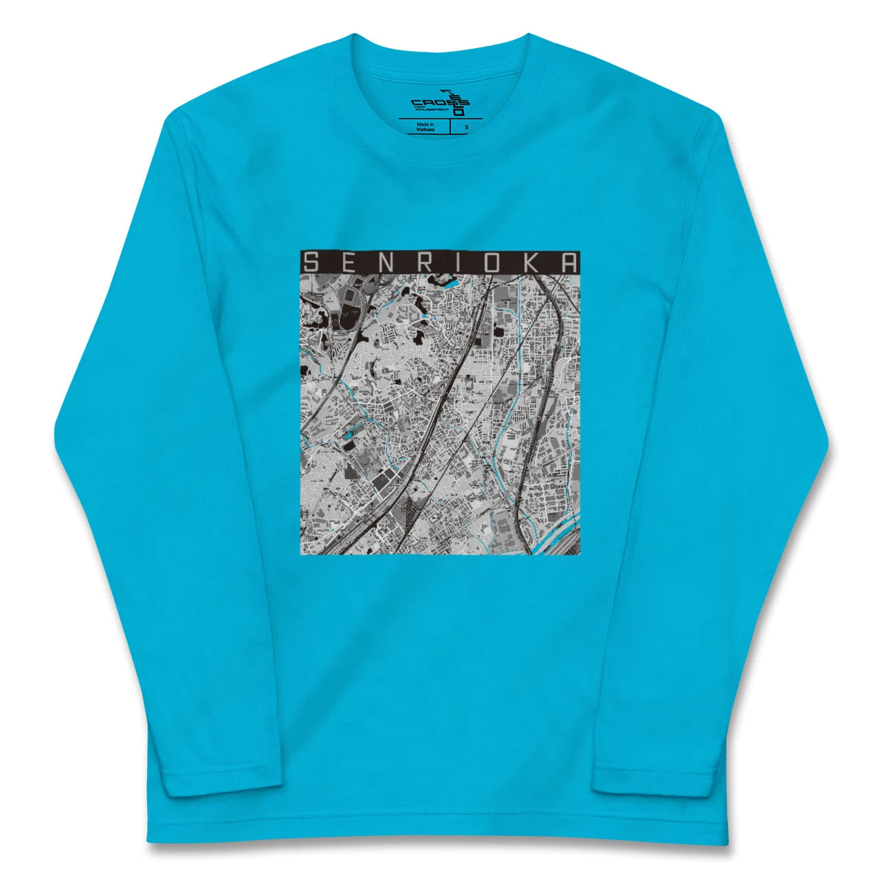 【千里丘(大阪府)】地図柄ロングスリーブTシャツ