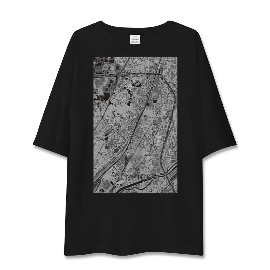 【千里丘(大阪府)】地図柄ビッグシルエットTシャツ