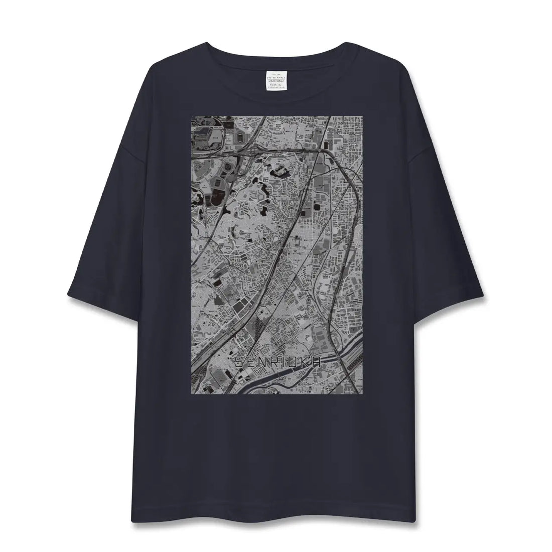 【千里丘(大阪府)】地図柄ビッグシルエットTシャツ