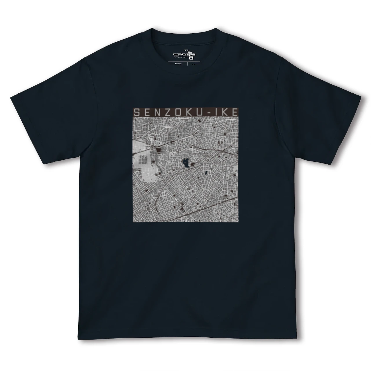 【洗足池(東京都)】地図柄ヘビーウェイトTシャツ