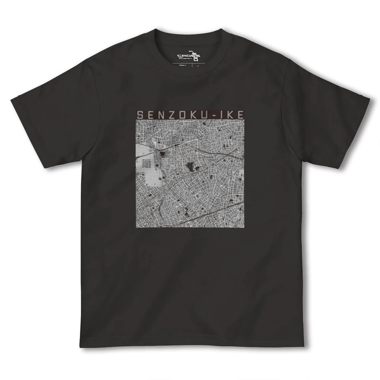 【洗足池(東京都)】地図柄ヘビーウェイトTシャツ