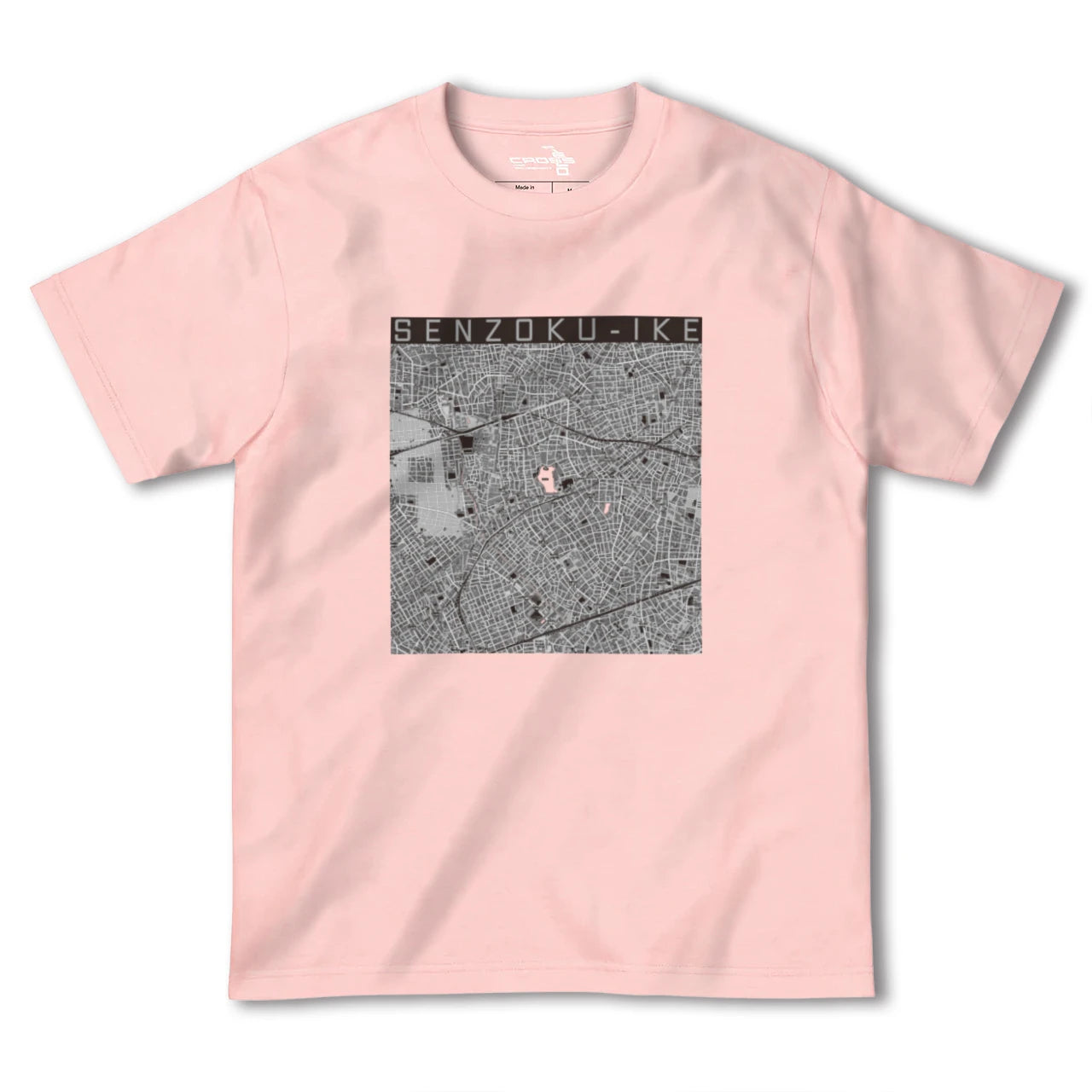【洗足池(東京都)】地図柄ヘビーウェイトTシャツ