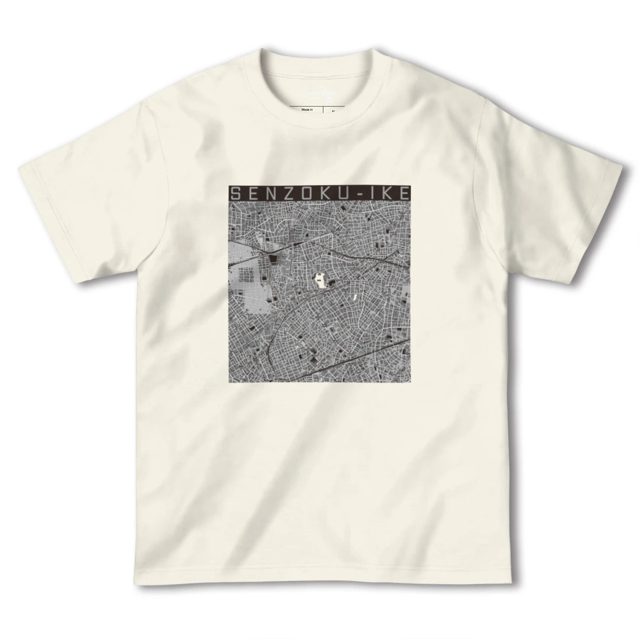 【洗足池(東京都)】地図柄ヘビーウェイトTシャツ