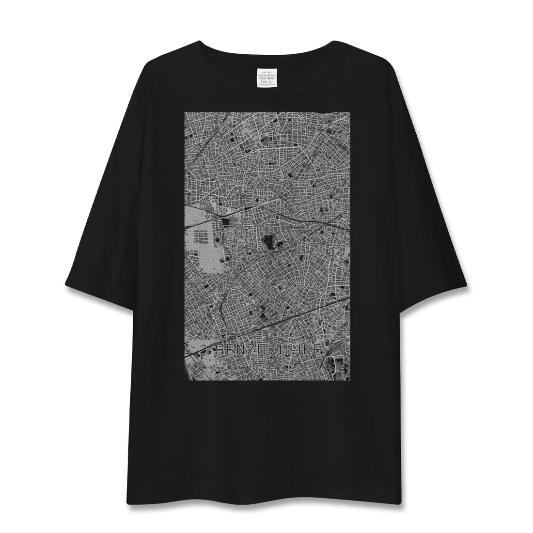 【洗足池(東京都)】地図柄ビッグシルエットTシャツ
