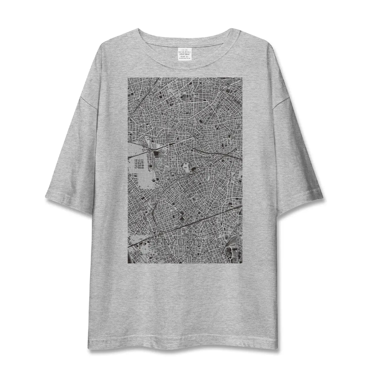 【洗足池(東京都)】地図柄ビッグシルエットTシャツ
