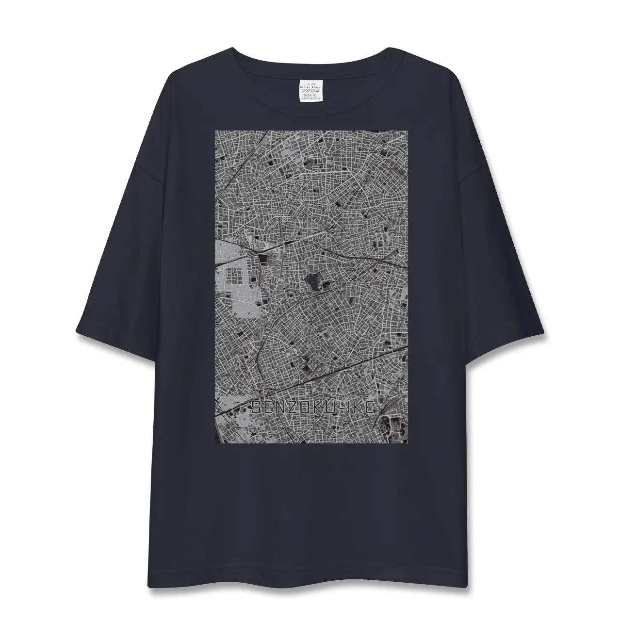 【洗足池(東京都)】地図柄ビッグシルエットTシャツ