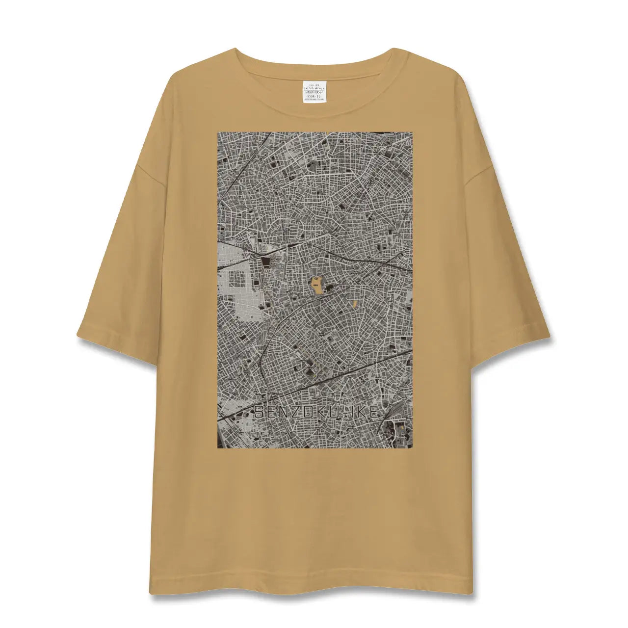 【洗足池(東京都)】地図柄ビッグシルエットTシャツ