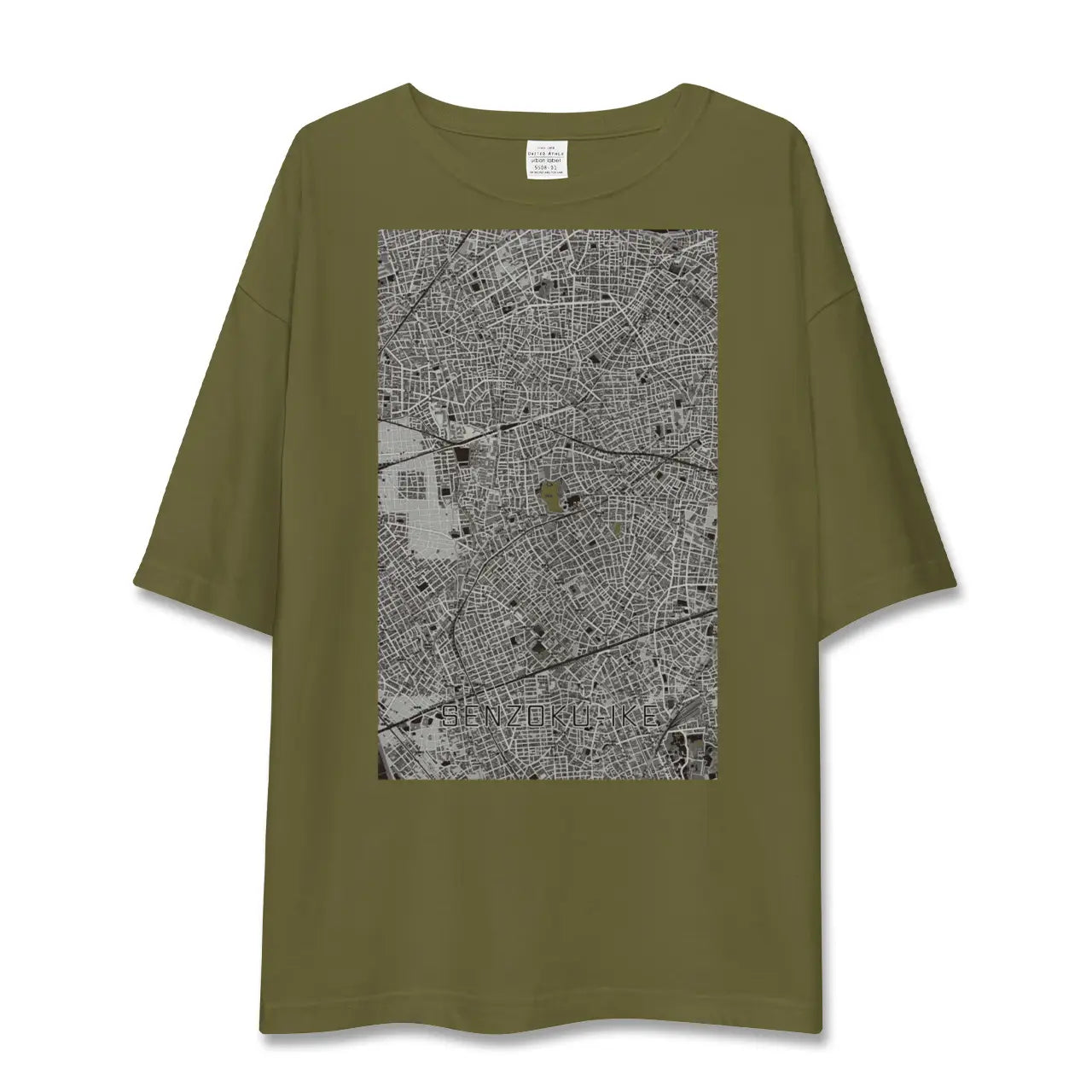 【洗足池(東京都)】地図柄ビッグシルエットTシャツ