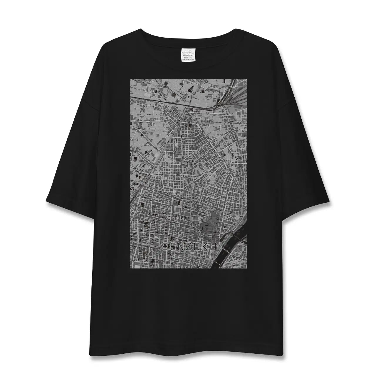 【千束(東京都)】地図柄ビッグシルエットTシャツ